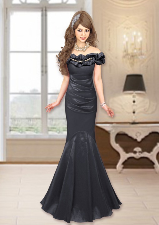 ドレス クラリースコレクション 高級感 黒-